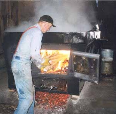 maple syrup wood-fired evaporator