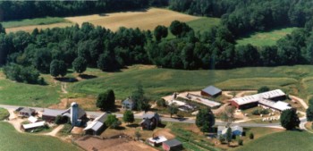 family farm aerial view